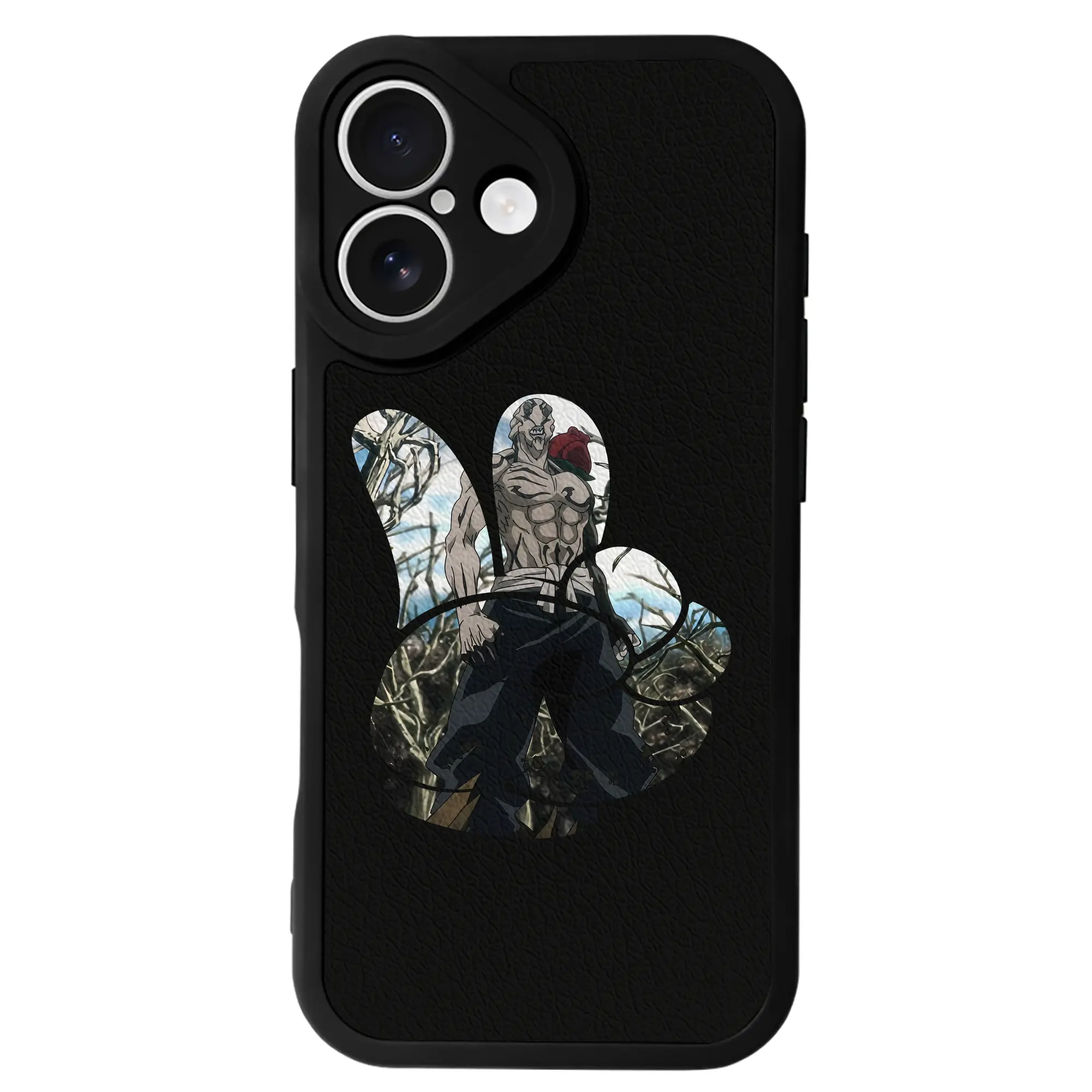 呪術廻戦 グッズ,花御 - IPhone 16シリーズ対応 ・ シリコンスマホケース ・ レザー調 ・ 高精度フィット ・ 耐衝撃 ・ ワイヤレス充電対応 ・ 精密カット